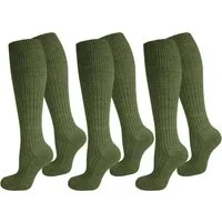 normani Kniestrümpfe 3 Paar Outdoor-Kniestrümpfe ARMY (Set, 3 Paar) hoher Schafwollanteil