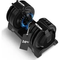 NEOLYMP Kurzhantel Hanteln verstellbar 2-40kg- 8-12 Gewichtsstufen mit Drehgriff-Dumbbell, (Ergonomisch, rutschfest und platzsparend - Hanteln verstellbar), 1 x 24kg