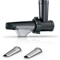 BOSCH Beerenpressenaufsatz Edelstahl-Scheiben, 2 Siebe fein u. grob, spülmaschinenfest, Zubehör für Fleischwolf MultiPower Serien 4, 6 und 8, Saftpresse-Aufsatz, für Fleischwolf MultiPower Serie 4, 6 und 8