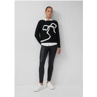 s.Oliver Leggings Hose Hose im Skinny Fit mit Glitzer-Coating und seitlichem Reißverschluss