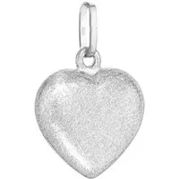 NKlaus Kettenanhänger Kettenanhänger Herz Eismatt 925 Silber rhodiniert 8x6mm Damen Amulett
