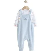 Next Body & Hose Baby Set aus Velours mit Latzhose und Bodysuit (2-tlg)