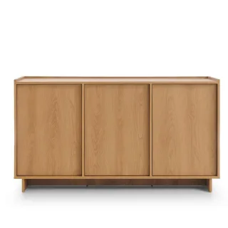 Ravio Sideboard, Eiche, Holzwerkstoff, Holz, Eiche, 3 Fächer, Rechteckig, 147x82x39 cm, Wohnzimmer, Kommoden & Sideboards, Sideboards
