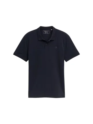 Denim Tom Tailor - Piqué Poloshirt aus Baumwolle sky captain blue - Gr. - XXL