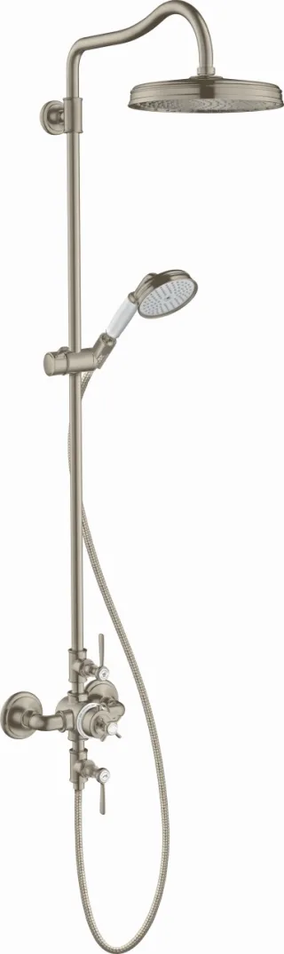 Hansgrohe Showerpipe Axor Montreux brushed nickel m.Thermostat Hebelgriff, 16572820 , 16572820 16572820