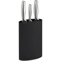 relaxdays Messerblock oval, schwarz