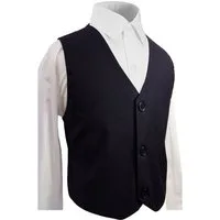Paul Malone Anzugweste Elegante Jungenweste Anzug Weste für Jungs blau dunkelblau Kinderweste-KA60, Gr. 86