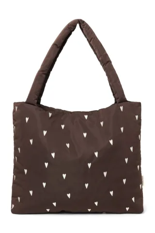 Studio Noos Puffy Mom-Bag Brown Hearts