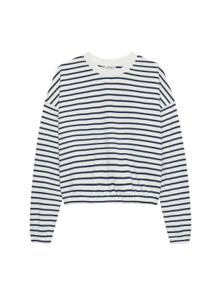 Catwalk Junkie - Striped sweater with elastic hems navy blazer - Gr. - 36