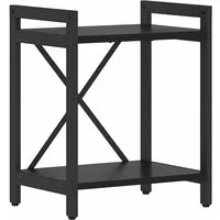 vidaXL Bücherregal Bücherregal 40 x 30 x 50 cm Holzwerkstoff Schwarz Eichen-Optik, 1-tlg.
