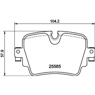 Hella Bremsbel?ge hinten Jaguar F-Type Xj 8DB355021-161
