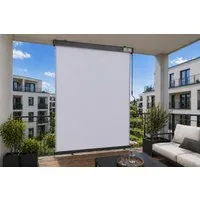 Strattore Balkonsichtschutz Ausziehbare Senkrechtmarkise Markise 140 x 250 cm - Hellgrau