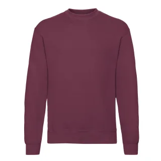 Fruit of the Loom - "Classic" Sweatshirt für Herren angesetzte Ärmel (Burgunderrot)