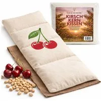 Strauss Home Wärmekissen Kirschkernkissen groß – mikrowellengeeignetes Wärmekissen – 20x50 cm, (1-tlg), gegen Verspannungen oder Koliken – Kirschkerne – waschbarer Bezug