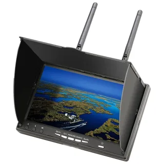 LCD LT5802D 5.8GHz 40CH 800*480 7 Inch DVR FPV Monitor Built in Dual Receiver Battery with Antennas for RC Drones