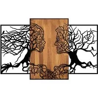 Wallity Wanddekoobjekt 50% WOODEN (Thickness: 3 cm) / 50% METAL (Thickness: 1,5 mm), 125 x 3
