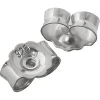 NKlaus Ohrstecker-Verschluss 1 Paar 925 Silber 5mm Butterfly Verschluss Rhodini (1 Paar)