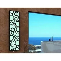 Szagato Badheizkörper BADHEIZKÖRPER Design Kreta 3 180x47cm 1118 Watt weiß / schwarz SZAGATO, 5 Jahre Garantie, Made in Germany