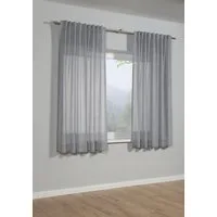 Sehlbach Gardine Schal Leinenoptik (1 St), Schlaufen, blickdicht, mit Gardinenband und verdeckten Schlaufen