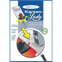 DocMed Halterung Das Original: Kartenlady Parktickethalter Made in Germany, (getestet von VOX "Hot oder Schrott", 2-tlg., Bestehend aus Kartenlady und passender Halterung, Alltagshelfer, Geschenk)