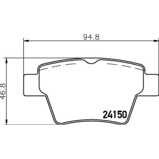 Hella Bremsbel?ge hinten Citroen C4 Peugeot 207 207/207+ 307