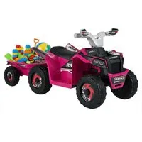 COSTWAY Elektro-Kinderquad, Belastbarkeit 30 kg, (1-tlg), 6V Kinderauto, mit abnehmbarem Anhänger
