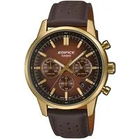 CASIO EDIFICE Chronograph EFR-575CL-5AEF, Quarzuhr, Armbanduhr, Herrenuhr, Lederarmband, analog, Tag