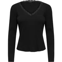 ONLY V-Shirt ONLSARA SHARAI L/S V-NECK TOP JRS Baumwollmischung, slim fitregular fit