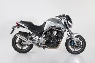 Sport Auspuff BOS Edelstahl gebürstet Yamaha BT 1100 Bulldog Bj. 2001-2007 +ABE eintragungsfrei