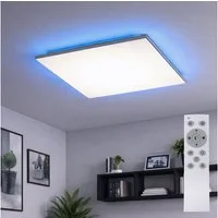 JUST LIGHT LED Deckenleuchte, LED-Leuchtmittel fest verbaut, Kaltweiß, Warmweiß, Neutralweiß, Tageslichtweiß, Farbwechsel, Deckenlampe LED weiß mit Fernbedienung und RGB Farbwechsel L 45 cm