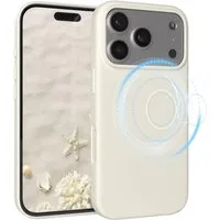 EAZY CASE Handyhülle für Apple iPhone 17 Pro Hülle Silikon 6,3 Zoll, Schutzcase mit MagSafe Slimcover Silikonschutzhülle elastisch Taupe