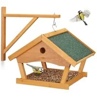 relaxdays Vogelhaus Vogelfutterhaus Wand
