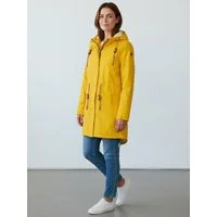 modAS Regenjacke 13309W Damen Regenmantel aus PU - Wasserdichte Jacke mit Teddy-Fleece-Futter