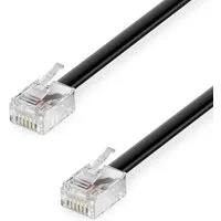 deleyCON deleyCON 2m Telefonkabel Modularkabel 6P4C Westernkabel RJ11 auf RJ11 LAN-Kabel