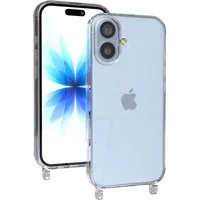 EAZY CASE Handykette Handyhülle für Handyketten mit Befestigungsösen für iPhone Modelle 6,3 Zoll, Hülle für Handykette, Transparent mit Ösen für Apple iPhone 17