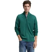 TOM TAILOR Strickjacke mit Logo Stickerei