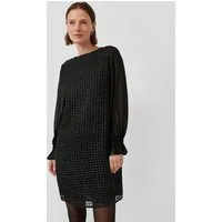 s.Oliver Minikleid Kleid Langarm-Kleid aus Spitze mit Glitzergarn