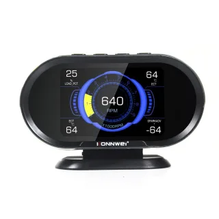 KONNWEI KW206 HUD OBD2 Car Diagnostic Scanner On-Board Computer Gauge DTC Engine Code Reader Voltage Test LCD Screen Bui