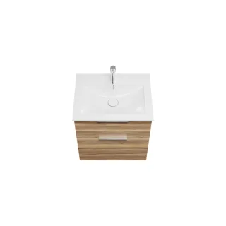 Burgbad Mineralguss Waschtisch-Set Eqio Frassino Dekor Cappuccino/Alpinweiss, SEYU062F3437C0001 SEYU062F3437C0001