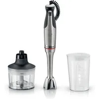 BOSCH Stabmixer ErgoMaster Serie 8, MSM8M930, Zerkleinerer, Spiralkabel, Becher, 1500 W, 6 Klingen Edelstahl, Keramikkupplung, luftgekühlter Motor