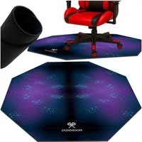 Dunmoon Bodenschutzmatte Gaming-Matte Bürostuhl, Spar-Set, 1-St., achteckig, 4 mm dick, aus strapazierfähigem Polyester und Gummi gefertigt
