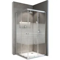 Schulte Eckdusche Sunny verstellbar 75-90 cm 180 cm Höhe, BxT: 90x90 cm, Sicherheitsglas, Schiebetüren Eckeinstieg Silberfarben