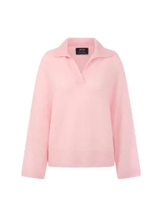 Marc Cain Sports - Strick-Poloshirt Knitted in Germany chalk pink - Gr. - 40