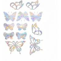 FOUORTUNATE-BEE Fensterdekoration Fensterprisma-Aufkleber als Sonnenfänger & Vogelschutz, Fensterdeko für Balkon mit Regenbogeneffekt