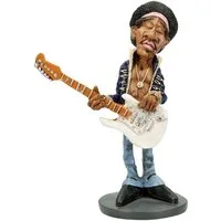 Figuren Shop GmbH Dekofigur Gitarrist Figur – Jimi Statue Rockstar Sammlerfigur 12.5 cm Dekofigur