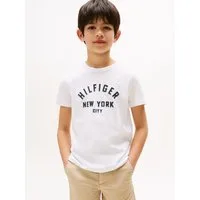 Tommy Hilfiger T-Shirt CURVED HILFIGER GRAPHIC TEE SS für Kinder bis 16 Jahre, großer Logo-Print