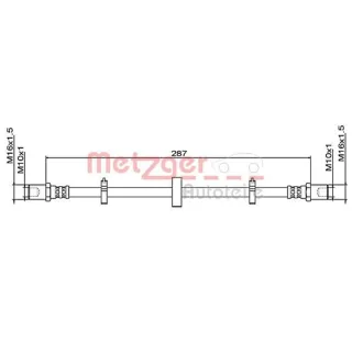 Metzger Bremsschlauch vorne rechts Iveco Daily 4 5 6 4111492
