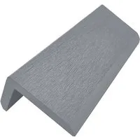 WPC Profi Terrassendielen MUSTER L-Abschlussleiste 15 cm steingrau 60x40 mm, (Abschlussleiste, Musterstück 15 cm)