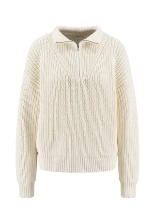 FYNCH-HATTON - PULLOVER TROYER COTTON MIX RIB milk - Gr. - XS