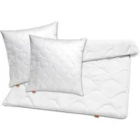 sleepling Bettdecke + Kopfkissen Bettwaren Set, 135x200 cm, 155x220 cm und weitere Größen, Füllung: 100% Polyester, Bezug: 100% Polyester, für Sommer und Winter, Ökotex 100